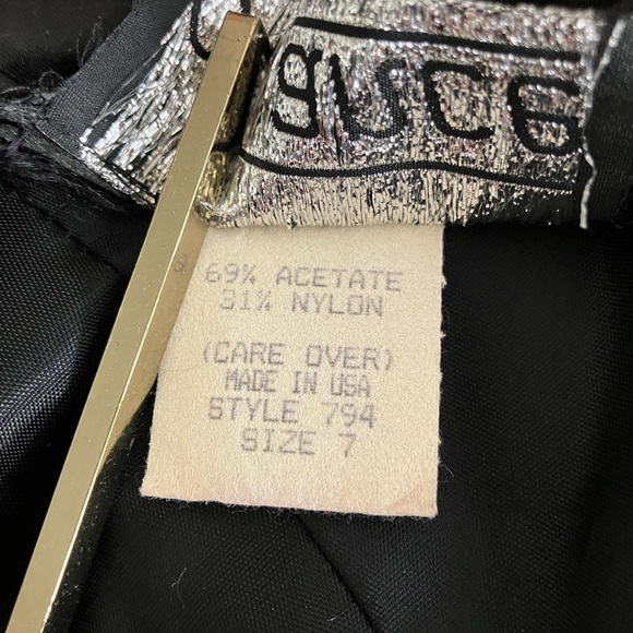 Vintage 80s party dress, puff sleeve - Picture 7 of 8